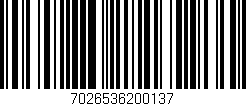Código de barras (EAN, GTIN, SKU, ISBN): '7026536200137'