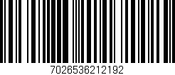 Código de barras (EAN, GTIN, SKU, ISBN): '7026536212192'