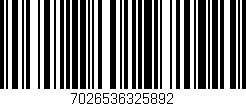 Código de barras (EAN, GTIN, SKU, ISBN): '7026536325892'