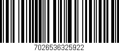 Código de barras (EAN, GTIN, SKU, ISBN): '7026536325922'