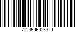Código de barras (EAN, GTIN, SKU, ISBN): '7026536335679'