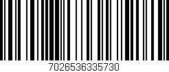 Código de barras (EAN, GTIN, SKU, ISBN): '7026536335730'