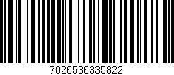 Código de barras (EAN, GTIN, SKU, ISBN): '7026536335822'