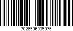 Código de barras (EAN, GTIN, SKU, ISBN): '7026536335976'