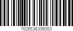 Código de barras (EAN, GTIN, SKU, ISBN): '7026536336003'
