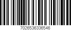 Código de barras (EAN, GTIN, SKU, ISBN): '7026536336546'