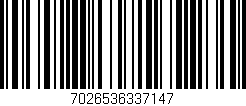 Código de barras (EAN, GTIN, SKU, ISBN): '7026536337147'