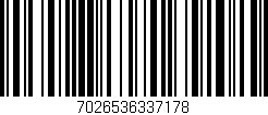 Código de barras (EAN, GTIN, SKU, ISBN): '7026536337178'