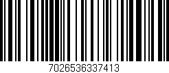 Código de barras (EAN, GTIN, SKU, ISBN): '7026536337413'