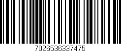 Código de barras (EAN, GTIN, SKU, ISBN): '7026536337475'
