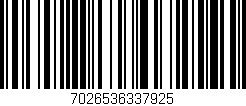 Código de barras (EAN, GTIN, SKU, ISBN): '7026536337925'