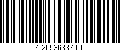 Código de barras (EAN, GTIN, SKU, ISBN): '7026536337956'