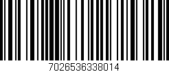 Código de barras (EAN, GTIN, SKU, ISBN): '7026536338014'