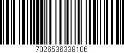 Código de barras (EAN, GTIN, SKU, ISBN): '7026536338106'
