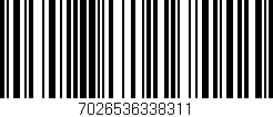 Código de barras (EAN, GTIN, SKU, ISBN): '7026536338311'