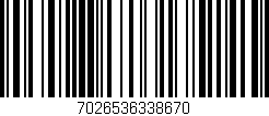 Código de barras (EAN, GTIN, SKU, ISBN): '7026536338670'