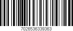 Código de barras (EAN, GTIN, SKU, ISBN): '7026536339363'