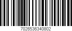 Código de barras (EAN, GTIN, SKU, ISBN): '7026536340802'
