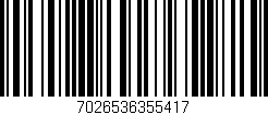 Código de barras (EAN, GTIN, SKU, ISBN): '7026536355417'