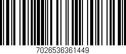 Código de barras (EAN, GTIN, SKU, ISBN): '7026536361449'