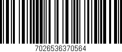 Código de barras (EAN, GTIN, SKU, ISBN): '7026536370564'