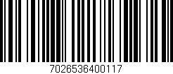 Código de barras (EAN, GTIN, SKU, ISBN): '7026536400117'