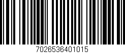 Código de barras (EAN, GTIN, SKU, ISBN): '7026536401015'