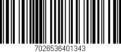 Código de barras (EAN, GTIN, SKU, ISBN): '7026536401343'