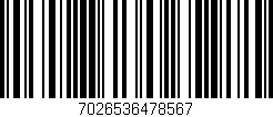 Código de barras (EAN, GTIN, SKU, ISBN): '7026536478567'