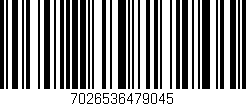 Código de barras (EAN, GTIN, SKU, ISBN): '7026536479045'