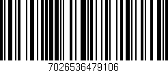 Código de barras (EAN, GTIN, SKU, ISBN): '7026536479106'