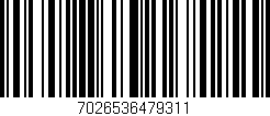 Código de barras (EAN, GTIN, SKU, ISBN): '7026536479311'