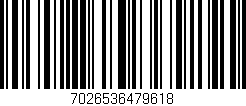 Código de barras (EAN, GTIN, SKU, ISBN): '7026536479618'