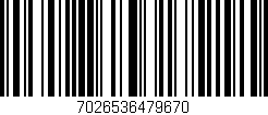 Código de barras (EAN, GTIN, SKU, ISBN): '7026536479670'