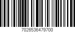 Código de barras (EAN, GTIN, SKU, ISBN): '7026536479700'