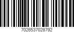 Código de barras (EAN, GTIN, SKU, ISBN): '7026537028792'