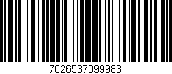 Código de barras (EAN, GTIN, SKU, ISBN): '7026537099983'
