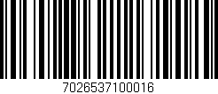 Código de barras (EAN, GTIN, SKU, ISBN): '7026537100016'