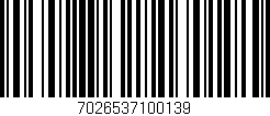 Código de barras (EAN, GTIN, SKU, ISBN): '7026537100139'