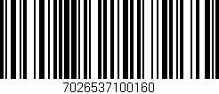 Código de barras (EAN, GTIN, SKU, ISBN): '7026537100160'