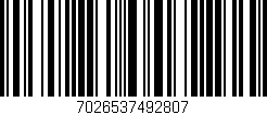 Código de barras (EAN, GTIN, SKU, ISBN): '7026537492807'