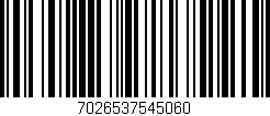 Código de barras (EAN, GTIN, SKU, ISBN): '7026537545060'