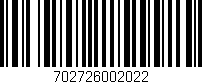 Código de barras (EAN, GTIN, SKU, ISBN): '702726002022'
