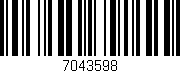 Código de barras (EAN, GTIN, SKU, ISBN): '7043598'