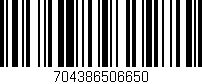 Código de barras (EAN, GTIN, SKU, ISBN): '704386506650'