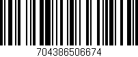 Código de barras (EAN, GTIN, SKU, ISBN): '704386506674'
