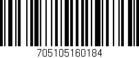Código de barras (EAN, GTIN, SKU, ISBN): '705105160184'