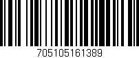 Código de barras (EAN, GTIN, SKU, ISBN): '705105161389'