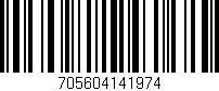 Código de barras (EAN, GTIN, SKU, ISBN): '705604141974'