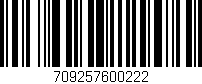 Código de barras (EAN, GTIN, SKU, ISBN): '709257600222'
